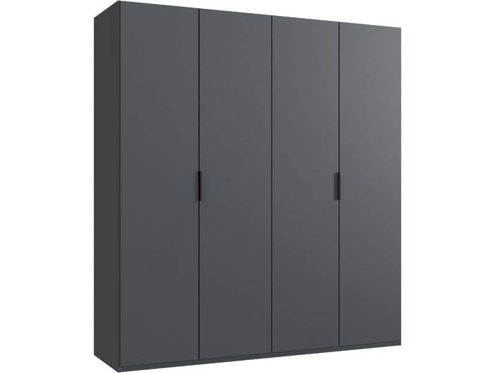 Kleiderschrank WIMEX Oxford by fresh to go, in 3 Breiten, Made in Germany , grau (grafit), B:200cm H:216cm T:58cm, Holzwerkstoff, Schränke, Kleiderschrank, mit hochwertigen Falttüren für den perfekten Überblick