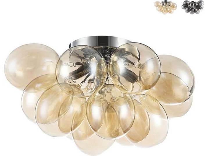 Plafonnier\, métal cognac\, nickel\, G9 douilles