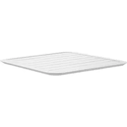 Oviala Business Tischplatte 70x70 cm aus weißem Aluminium