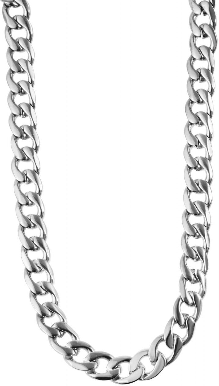 Kette ohne Anhänger ADELIA´S "Herren Edelstahl Panzerkette Halskette" Gr. 61, silber, Halsketten, Herren, 61, Edelstahl