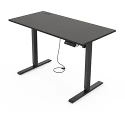 Yaasa Desk Lite, 120x60 cm, Schwarz - Elektrisch höhenverstellbarer Schreibtisch