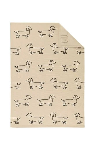 Cawo Keukendoek We Love Dogs zwart/beige 50x70 cm
