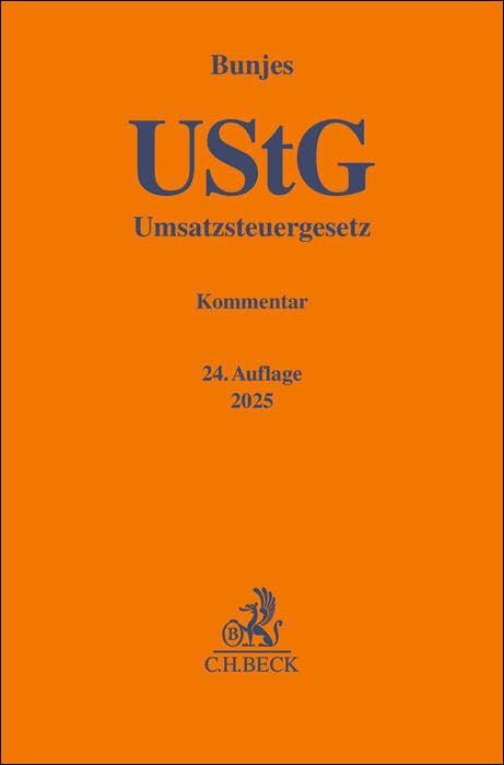Johann Bunjes - Umsatzsteuergesetz: Kommentar (Gelbe Erläuterungsbücher) - Preis vom 09.10.2026 07:28:09 h