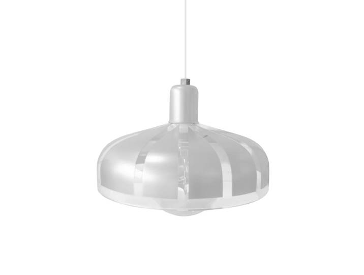 Suspension métal dôme blanc D29cm