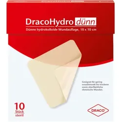 DRACOHYDRO dünn Hydrokoll.Wundauflage 10x10 cm 10 St