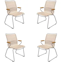 HOUE CLICK STUHL – 4er Set Hochlehner Gartenstuhl