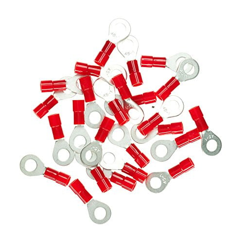 Haupa BLV260258 Ringkabelschoen geïsoleerd 0,5-1,5 mm2 M5 rood, 25 stuks