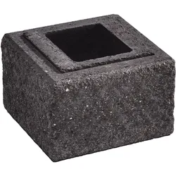 WESERWABEN® Mauersteine Trend-Line Long Lava anthrazit crush® Mauerstein 1⁄2