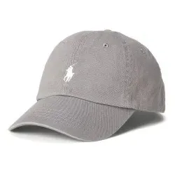 Polo Ralph Lauren für Herren. 710548524009 Graue Baumwollmütze aus chinesischem Stoff (OSFA), Lässig, Sportlich, Baumwolle