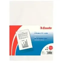 Esselte, Briefumschlag, 395901000 transparenter Umschlag 25 Stück (A4 (210 x 297 mm), 25x)