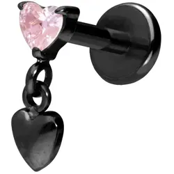 Titan Labret mit Push Fit 2 HERZEN