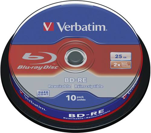 Verbatim 43694 Blu-ray BD-RE Rohling 25GB 10 St. Spindel
