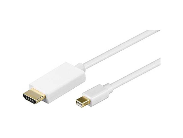 Goobay 52861 Mini DisplayPort/HDMI adapterkabel 1.2, verguld, Mini DisplayPort-stekker > HDMI-stekker (type A)