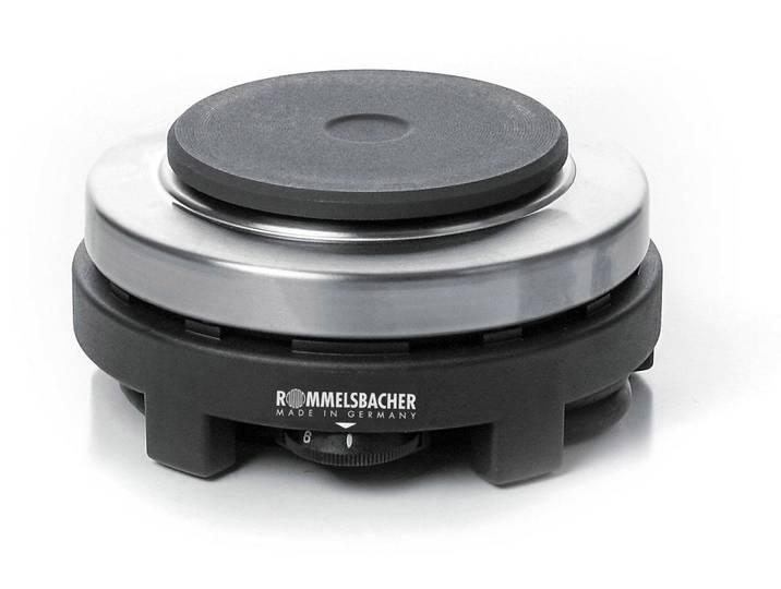 ROMMELSBACHER Einzelkochplatte RK 501 , schwarz (silberfarben), B:14cm H:7cm T:14cm, Kochplatten, Einzelkochplatte