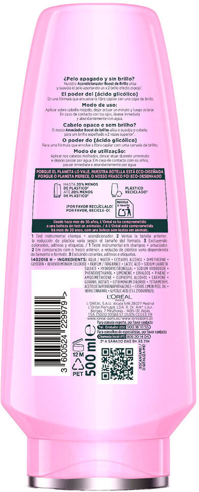 L'Oréal París Après-shampoing Elvive Glycolic Gloss 500 ml