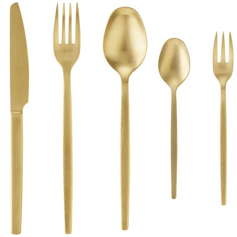 60 tlg. Besteckset ALEX GOLD, mit gold, matte PVD Beschichtung, Chromnickelstahl 18/10