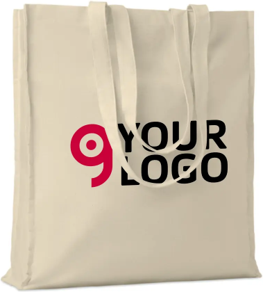 Portobello Shopper Cotone OEKO-TEX 140g Manici Lunghi Naturale Personalizzate o neutre