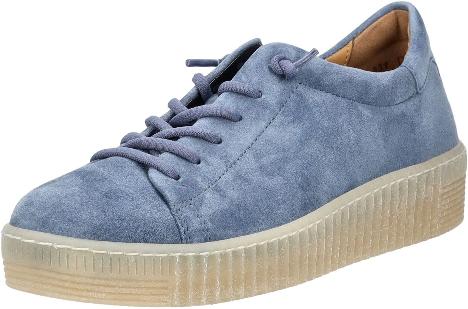 Sneaker GABOR "Gabor Sneaker Veloursleder", Damen, Gr. 40, denim, Veloursleder, Schuhe Sneaker