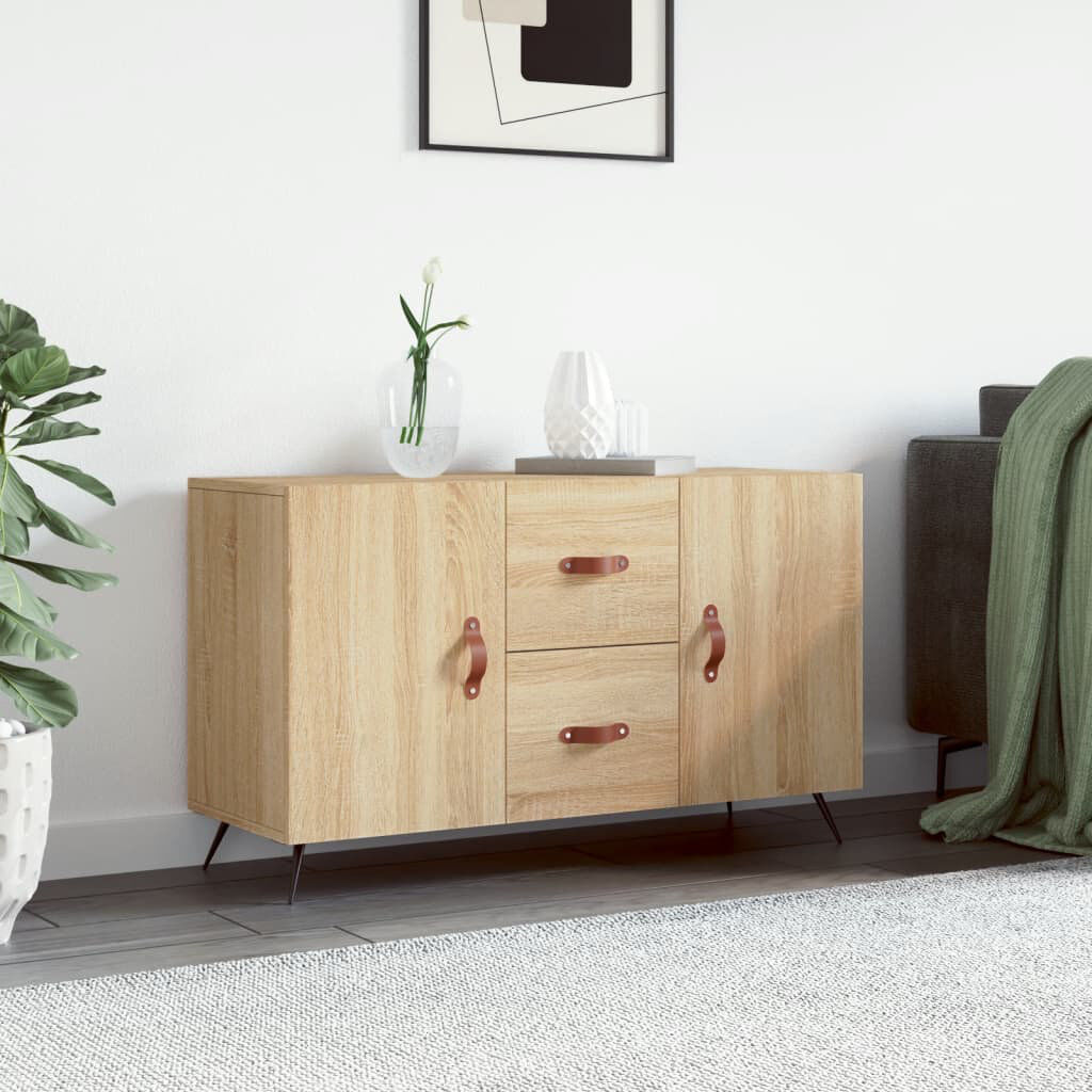 George Oliver Guerrette 100 cm W Sideboard Sonoma Oak 60cm H X 100cm W X 36cm D