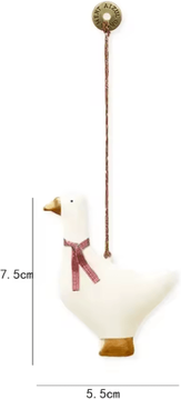 Inspire Picks Nordic Double Sided Christmas Tree Ornament Iron Angel & Soldier Hanging Decoration swan