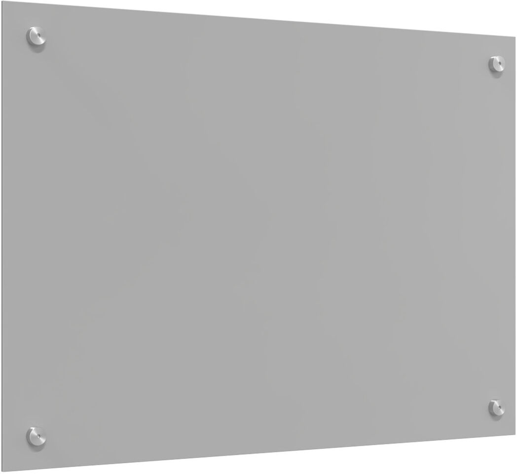 Belfry Kitchen Kitchen Backsplash Tempered Glass Light Grey 40 x 120 cm