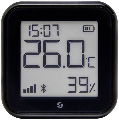 Shelly H&T Gen 3 Matte Black Funk-Temperatursensor, -Luftfeuchtesensor Bluetooth, Wi-Fi