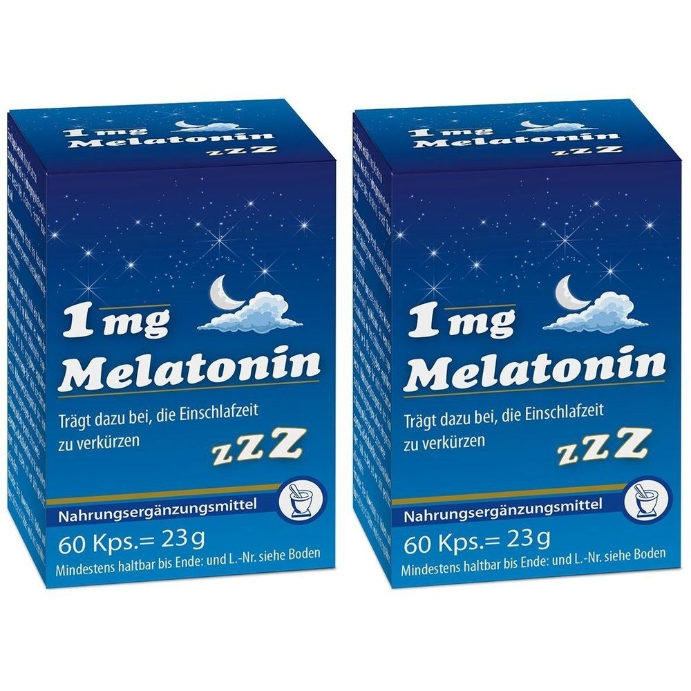 Melatonin 1 mg Kapseln 2x 2x60 St