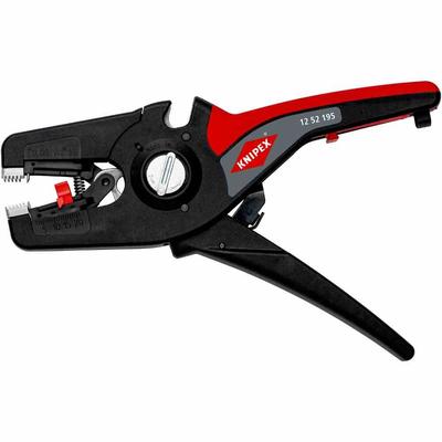 KNIPEX Abisolierzange, 0,08-16qmm, Mit Drahtschneider, Abisolierlänge einstellbar, Kerbtiefe einstellbar,