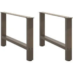 Helloshop26 - Set aus 2 verstellbaren Couchtischbeinen aus naturbelassenem Stahl 70 x 42–43 cm moderner Stil klares Design aus 02_0057531