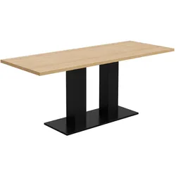 STILVORA Ausziehbarer Esstisch MDF Natur 140/180x70 cm für 4–8 Personen