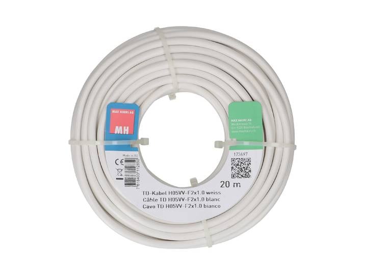 Max Hauri AG TD-Kabel H05Vv-F2X1.0 20m weiss