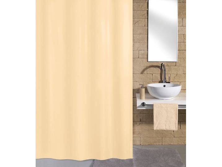 Duschvorhang KLEINE WOLKE Kito , beige (natur), B:120cm H:200cm, Polyester, Duschvorhänge, Duschvorhang