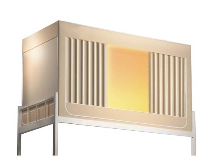 Leodun Bettzelt Betthimmel für Erwachsene und Kinder,Tragbare Verdunkelungs-Schlafzelte, Traumzelte für den Innenbereich mit Moskitonetz, 3 Türen Atmungsaktive Sichtschutzzelte,Beige,190×90×110cm