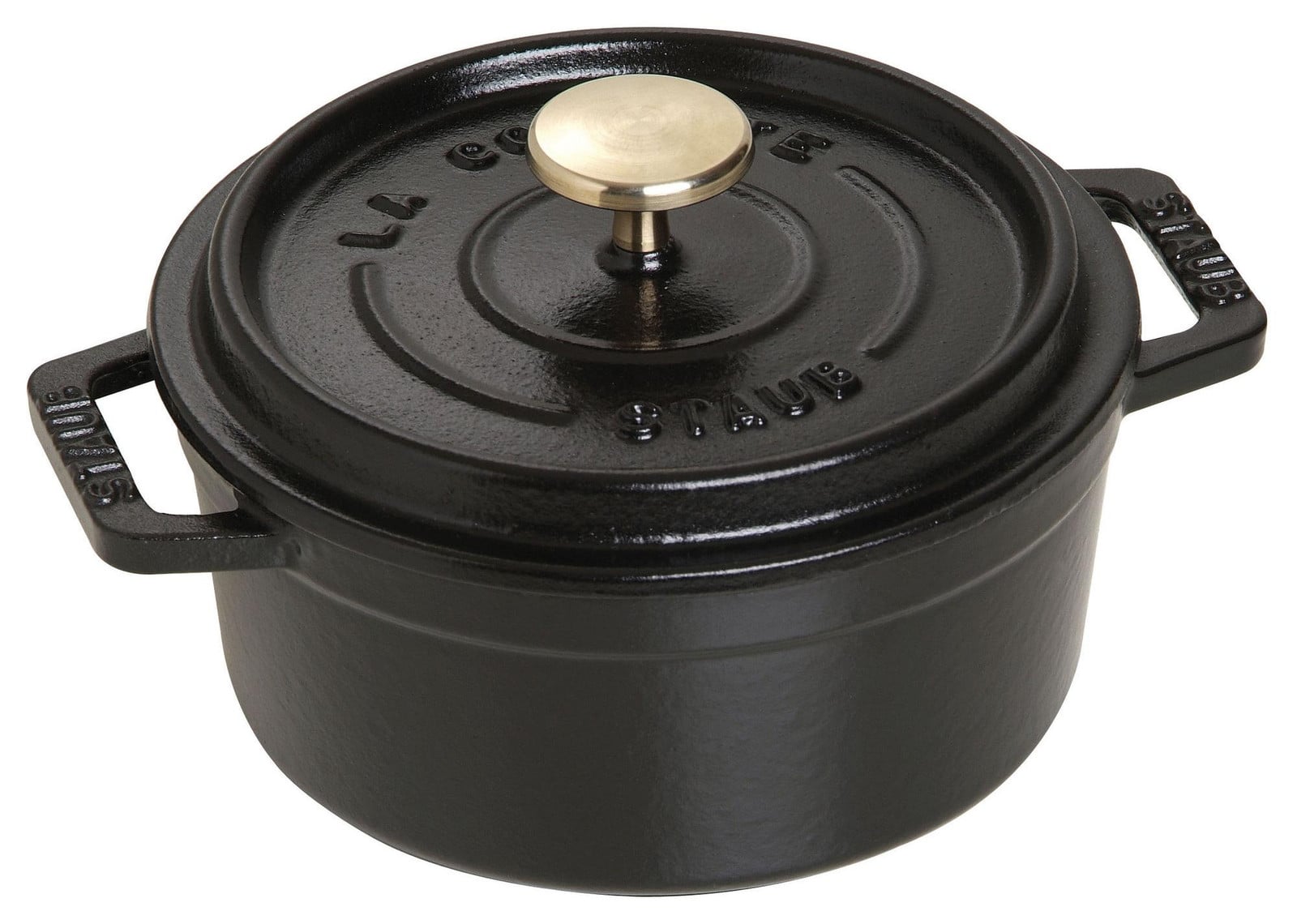 Staub Cocotte gietijzeren braadpan zwart 12 cm