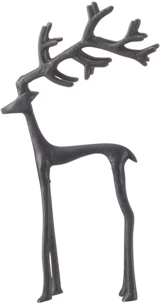 Höffner Alu-Hirsch   ¦ schwarz ¦ Aluminium ¦ Maße (cm): B: 15 H: 30 T: 6.5