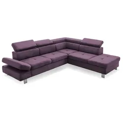 Exxpo by Gala Ecksofa mit Funktion Fiji Stoff Violett Lila