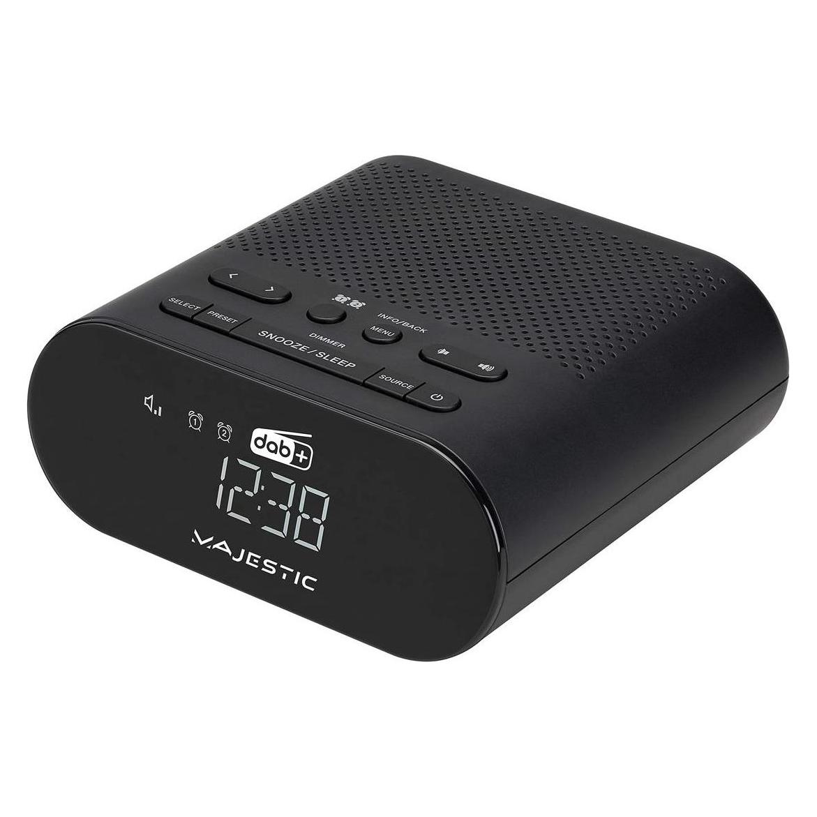 Majestic Neu RS-116 DAB-Radio Digitaluhr Schwarz (DAB, DAB+, FM, PLL) (119116)