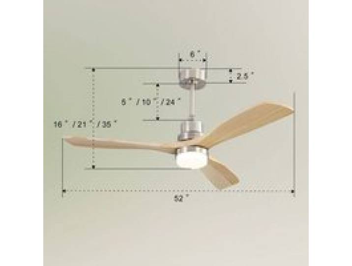 Ventilateur de plafond 132 cm silencieux LED 18W dimmable 6 vitesses ajustables moteur DC réversible haute performance