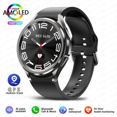 Modern Home Fixes Galaxy Watch 6 Smartwatch For Men With GPS, AMOLED Display And 100+ Sport Modes black