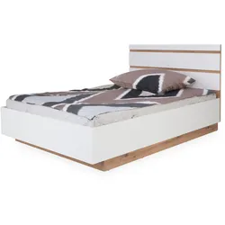 Holzbett ASMUS (LF 140x200 cm) - weiß - LF 140x200 cm