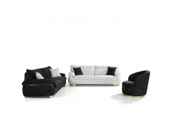 Xlmoebel Polstergarnitur Sofagarnitur 3-2-1 Sitzer grau Couch Stoff Möbel, (3-2-1 Sitzer, 3-tlg., 3-2-1 Sitzer, grau), Made in Europa