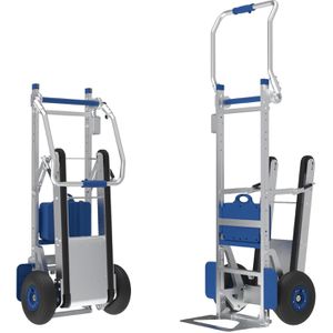 DM-System Sackkarre CT150PB, klappbar, elektrisch, Gummiräder, Tragkraft 150kg, Raupen-Treppensteiger