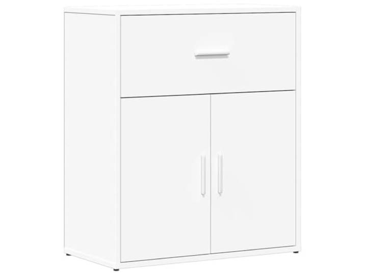 Sideboard Weiß 60x31x70 cm Holzwerkstoff Holzwerkstoff, glatte Oberfläche, feuchtes Tuch, Stauraum, Zeitschriften, Bücher, Bürobedarf, Dokumente, Wohnzimmer,