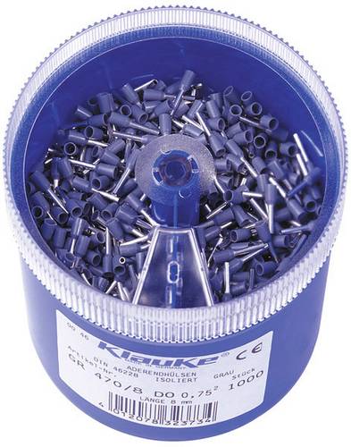 Klauke GR4708DO Aderendhülsen-Sortiment 0.75mm² Teilisoliert Blau 1000 Teile