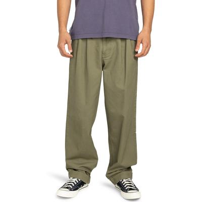 Chinos ELEMENT "Big Pleated", Herren, Gr. 30S, Normalgrößen, grün (kalamata), Obermaterial: 70% Baumwolle, 30% Baumwolle., Hosen
