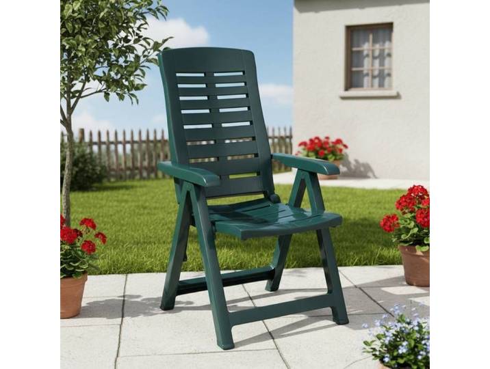 Chaise d'Extérieur Halsell Dmora en Plastique Vert