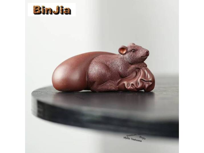 Figurine de thé porte-bonheur kangourou en Zisha de Yixing, modèle artisanal, jouet, statue, ornement de table, artisanat