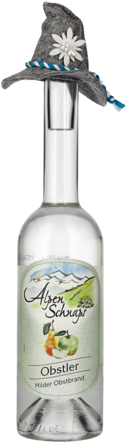 Nannerl Alpenschnaps OBSTLER 38% Vol. 0,5l mit Filzhut