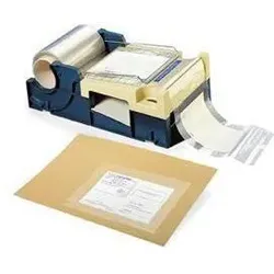 Transpak, Klebebandabroller, Abrollgerät m.Messer f.Adressen-Schutzfilm B.130-150mm blau/weiss