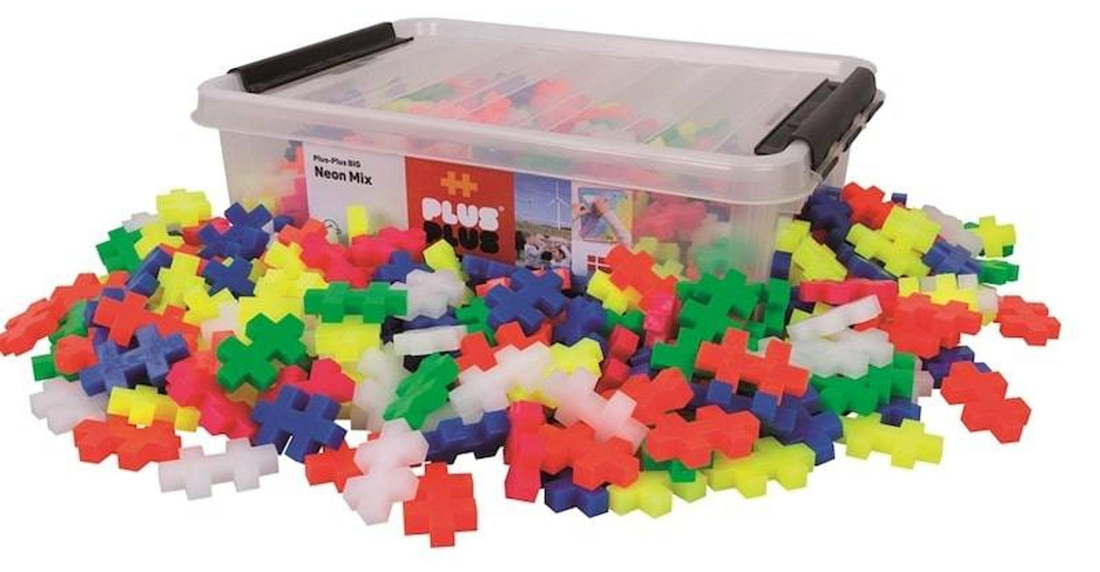 Plus-Plus Big Neon EDU Klocki, 200 stuks